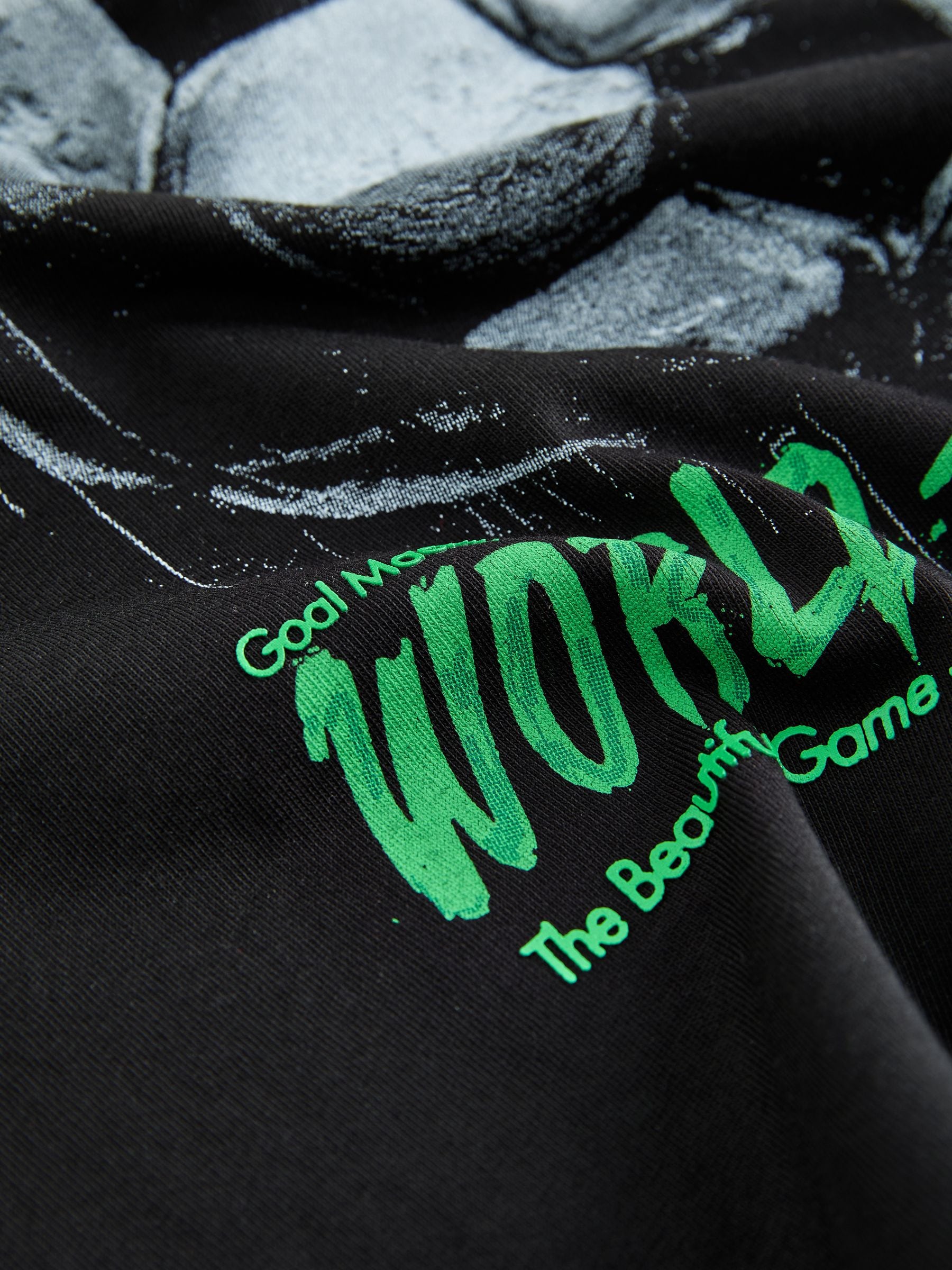 Buy Black Football Short Sleeve Graphic T-Shirt (3-16yrs) from the
