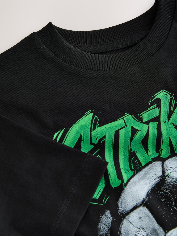 Black Football Short Sleeve Graphic T-Shirt (3-16yrs) - Image 4 of 4