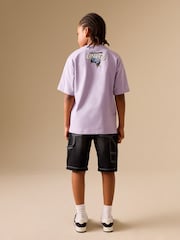 Lilac Purple Short Sleeve Graphic T-Shirt (3-16yrs) - Image 2 of 10