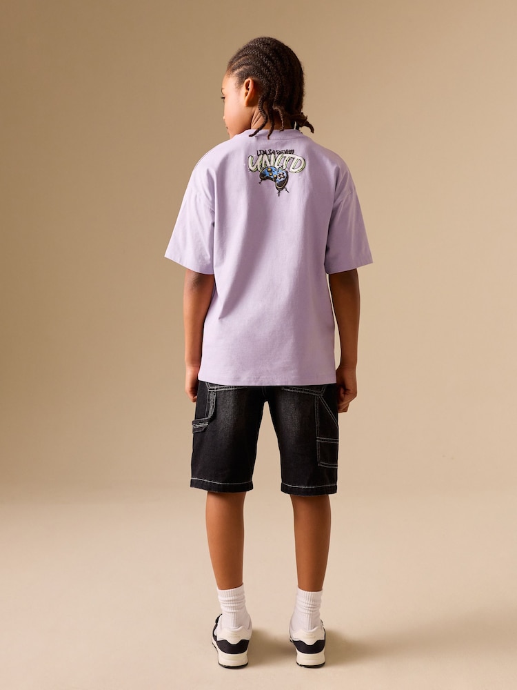 Lilac Purple Short Sleeve Graphic T-Shirt (3-16yrs) - Image 2 of 10 Lilac Purple Short Sleeve Graphic T-Shirt (3-16yrs) - Image 2 of 10