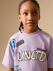 Lilac Purple Short Sleeve Graphic T-Shirt (3-16yrs) - Image 4 of 10