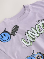 Lilac Purple Short Sleeve Graphic T-Shirt (3-16yrs) - Image 9 of 10