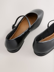 Black Wide Fit Forever Comfort® Standard Fit Round Toe Mary Jane Shoes - Image 7 of 8