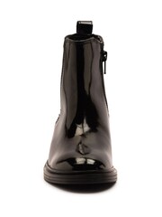 Off The Hook Black Kiki Patent Leather Ankle Chelsea Boots - Image 4 of 6