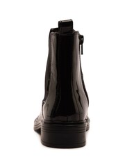 Off The Hook Black Kiki Patent Leather Ankle Chelsea Boots - Image 5 of 6