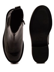 Off The Hook Black Kiki Patent Leather Ankle Chelsea Boots - Image 6 of 6