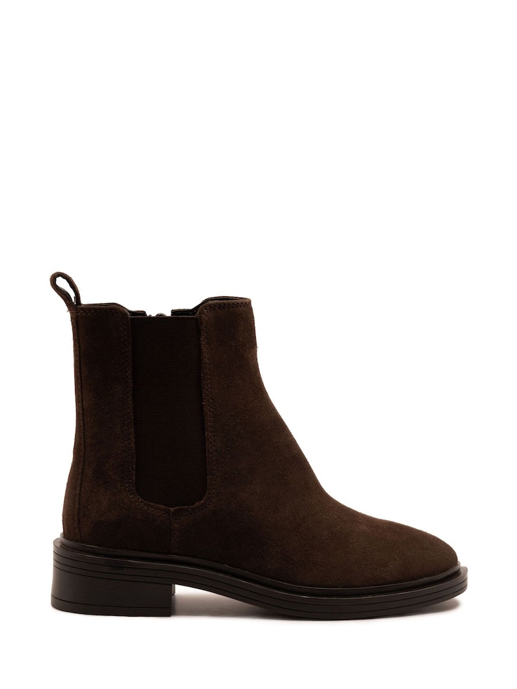 Off The Hook Brown Kiki Suede Leather Ankle Chelsea Boots - Image 1 of 6 Off The Hook Brown Kiki Suede Leather Ankle Chelsea Boots - Image 1 of 6