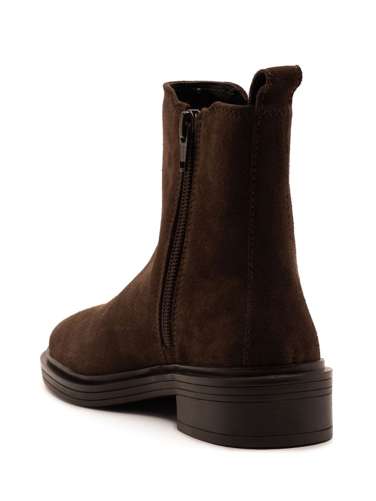 Off The Hook Brown Kiki Suede Leather Ankle Chelsea Boots - Image 2 of 6 Off The Hook Brown Kiki Suede Leather Ankle Chelsea Boots - Image 2 of 6