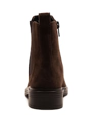 Off The Hook Brown Kiki Suede Leather Ankle Chelsea Boots - Image 3 of 6
