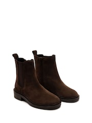 Off The Hook Brown Kiki Suede Leather Ankle Chelsea Boots - Image 5 of 6