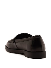 Off The Hook Black Hermoine Slip On Formal Leather School Shoes - Image 3 of 6