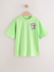 Purple/Green/White Relaxed Fit Graphic Print Short Sleeve T-Shirts 3 Pack (3-16yrs) - Image 2 of 7
