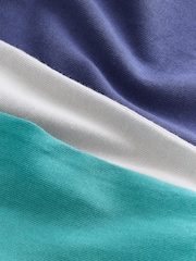 أزرق/رمادي/أخضر - حزمة من 3 قطع تيشرت بكُم قصير بتلبيس مريح مزيَّن بطبعة جرافيك (3-16سنوات) - صورة 6 من 7