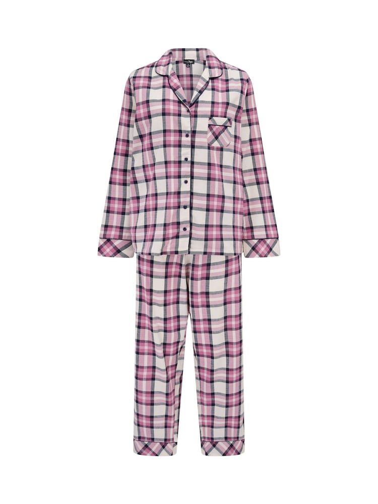 Pyjama Chaud Aria Gris Violet - Confort Doux Et Chaleureux Pour L'automne