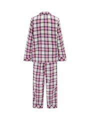 Pour Moi Pink Cosy Check Brushed Cotton Pyjamas Gift Set - Image 4 of 4