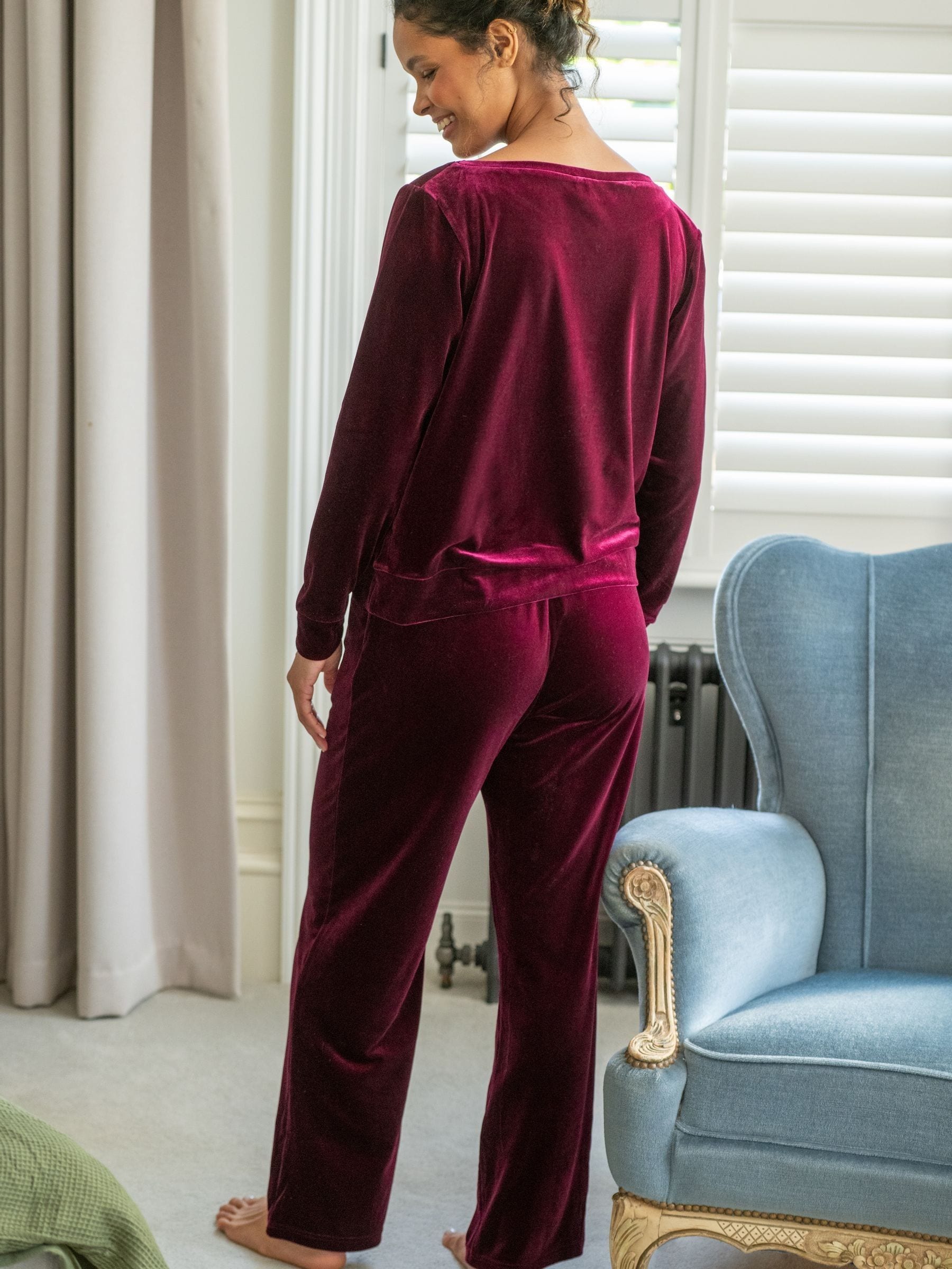 Buy Pour Moi Red Velour Lounge Pyjamas Set from Next USA