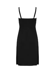 Pour Moi Black Sofa Loves Lace Knee Length Soft Jersey Chemise - Image 4 of 4