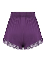 Pour Moi Purple Short Pyjamas Sofa Loves Lace Soft Jersey Pyjama Bottoms - Image 4 of 4