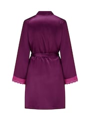 Pour Moi Purple Dusk Short Dressing Gown - Image 4 of 4