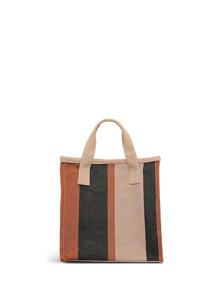 Radley Small Stripe Open Top Grab White Bag - Image 2 of 4 Radley Small Stripe Open Top Grab White Bag - Image 2 of 4