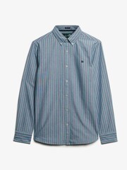 Superdry Blue Classic Oxford Long Sleeve Shirt - Image 6 of 7