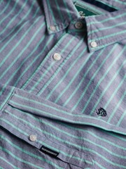 Superdry Blue Classic Oxford Long Sleeve Shirt - Image 7 of 7