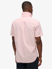 Superdry Pink City Cotton Linen Short Sleeve Shirt - Image 2 of 4