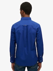 Superdry Blue Classic Oxford Long Sleeve Shirt - Image 4 of 5
