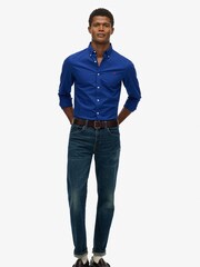 Superdry Blue Classic Oxford Long Sleeve Shirt - Image 5 of 5