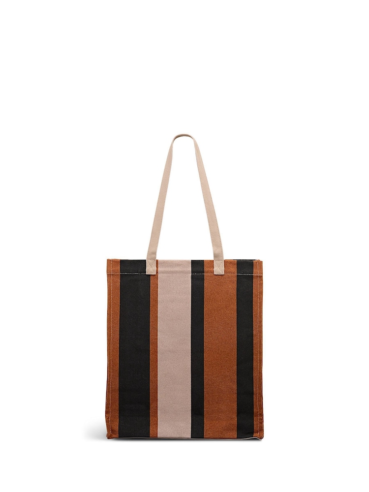 Radley Medium Stripe Open Top White Tote - Image 2 of 4 Radley Medium Stripe Open Top White Tote - Image 2 of 4