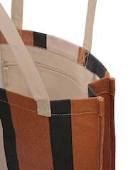 Radley Medium Stripe Open Top White Tote - Image 3 of 4