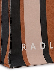 Radley Medium Stripe Open Top White Tote - Image 4 of 4