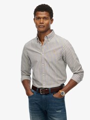 Superdry Blue Classic Oxford Long Sleeve Shirt - Image 1 of 7