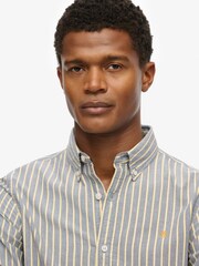 Superdry Blue Classic Oxford Long Sleeve Shirt - Image 2 of 7