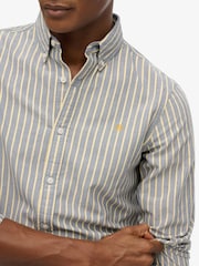 Superdry Blue Classic Oxford Long Sleeve Shirt - Image 3 of 7