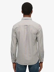Superdry Blue Classic Oxford Long Sleeve Shirt - Image 4 of 7