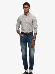 Superdry Blue Classic Oxford Long Sleeve Shirt - Image 5 of 7