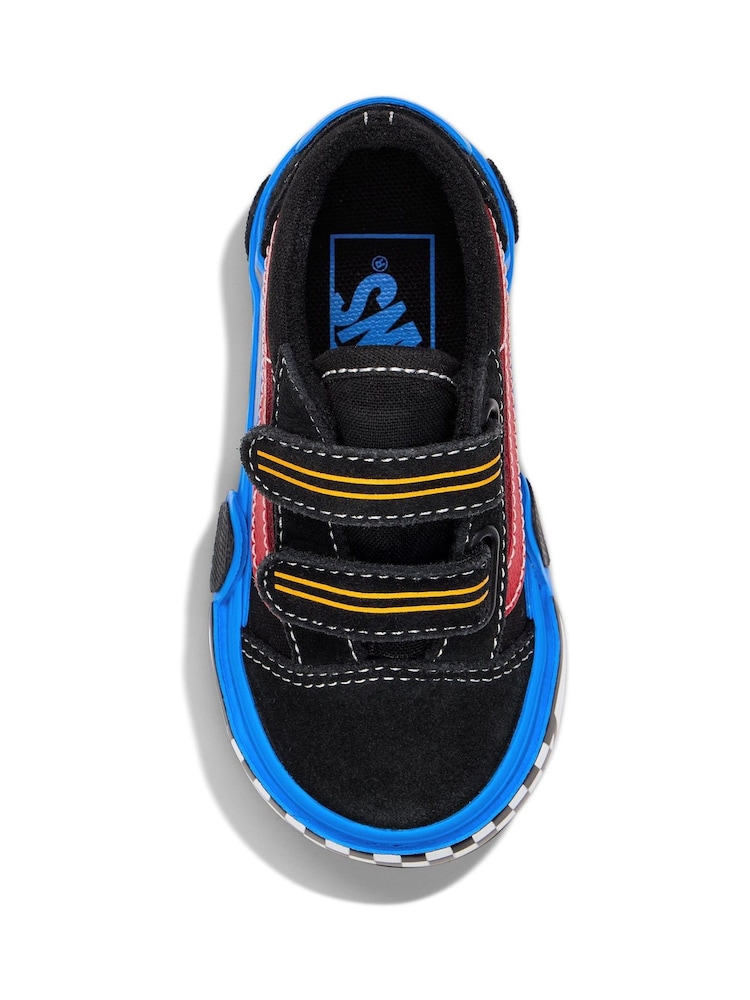 Vans Black/Red Old Skool Trainers - Image 2 of 2