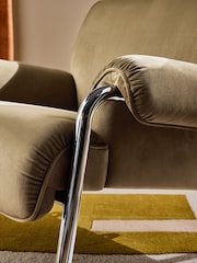 MADE.COM Velvet Fern Green Lorien Chair - Image 3 of 5