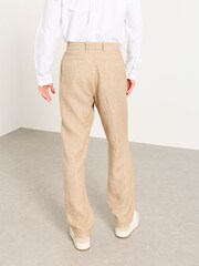 FatFace Bosbury Natural Linen Trousers - Image 2 of 7