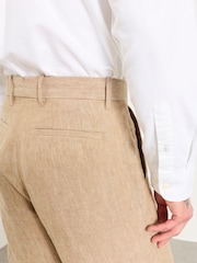 FatFace Bosbury Natural Linen Trousers - Image 4 of 7