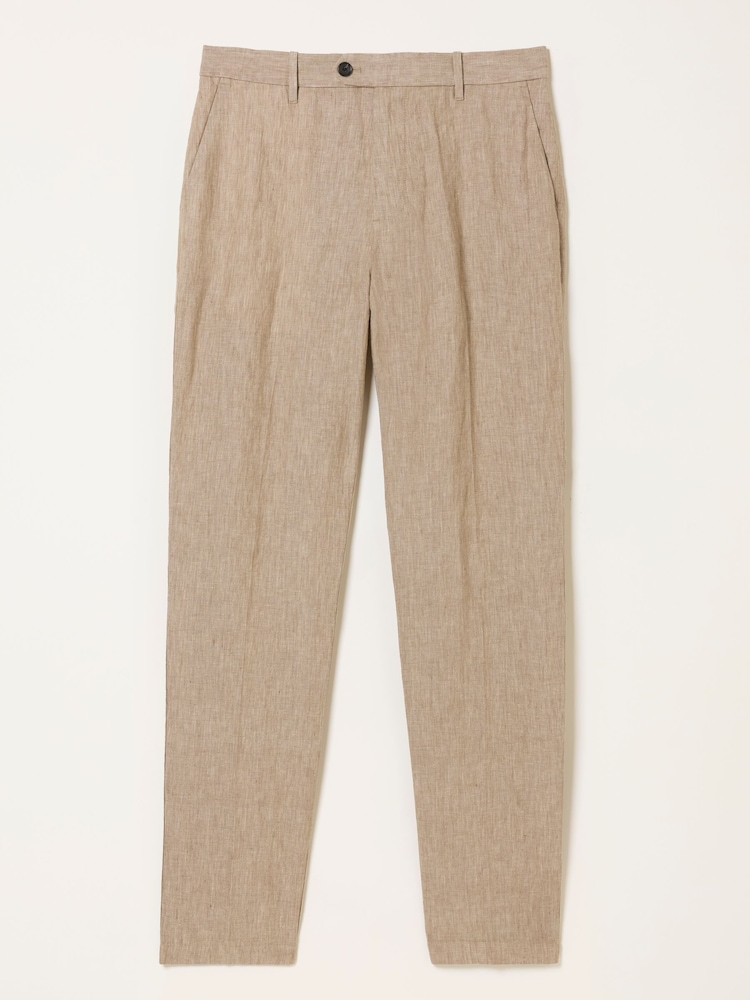 FatFace Bosbury Natural Linen Trousers - Image 7 of 7