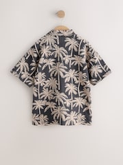 Black/Ecru Button Through Short Sleeve Jersey Shirt (3-16yrs) - Image 5 of 7