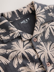 Black/Ecru Button Through Short Sleeve Jersey Shirt (3-16yrs) - Image 6 of 7