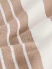 Neutral Vertical Stripe Zip Neck Polo Shirt (3-16yrs) - Image 6 of 7