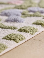 שטיחון עם הדפס פרחוני באפקט צבעי מים - תמונה 3 מתוך 4