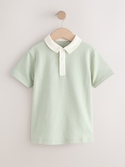 Mineral - Tricou polo cu mânecă scurtă din jacquard (3-16ani) - Imaginea 1 din 4