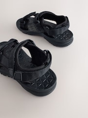 Black Standard Fit (F) Touch Fastening Trekker Walking Sandals - Image 5 of 6