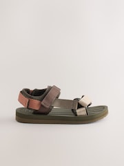 Khaki Green Touch Fastening Trekker Sandals - Image 6 of 9