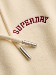 Cream - Superdry Essential Logo Cropped-Hoodie mit durchgehendem Reißverschluss - Bild 9 von 9